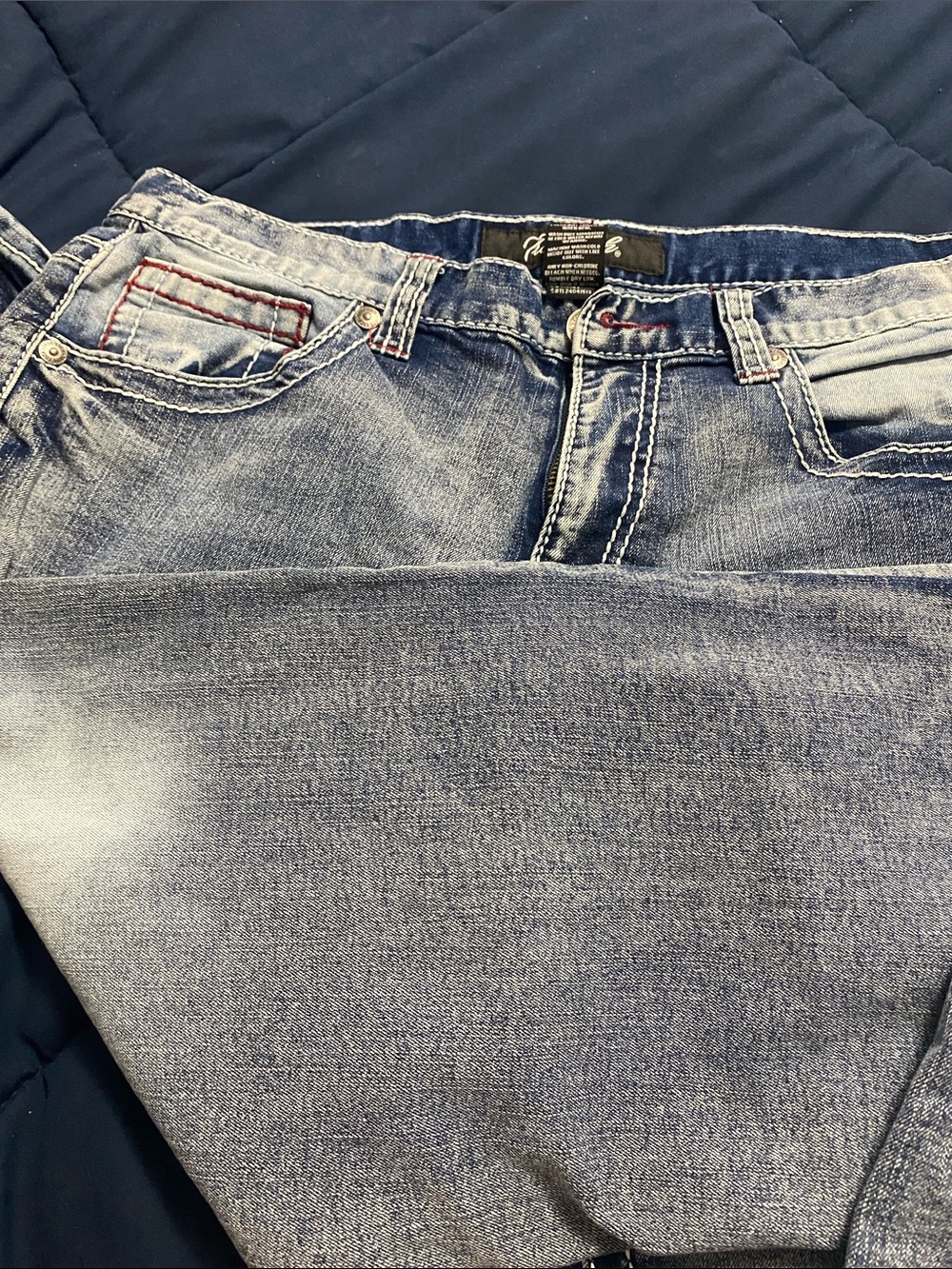 Relaxed Fit Men's Light Blue Washed Jeans